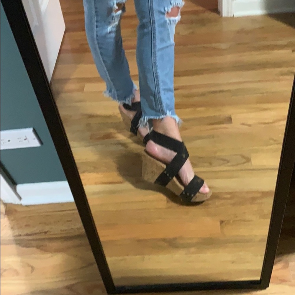 Lucky brand sling stretchy wedges